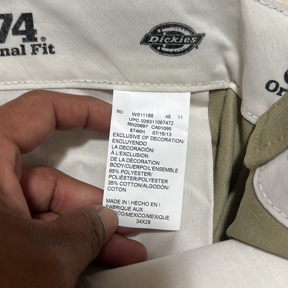 DICKIES Men Painters Shorts Beige Color Size 38 - Picture 7 of 11